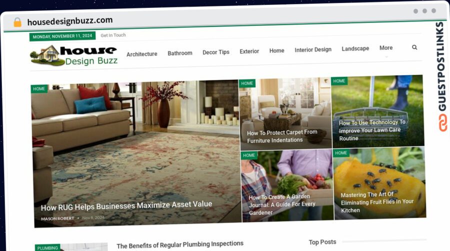 Publish Guest Post on housedesignbuzz.com