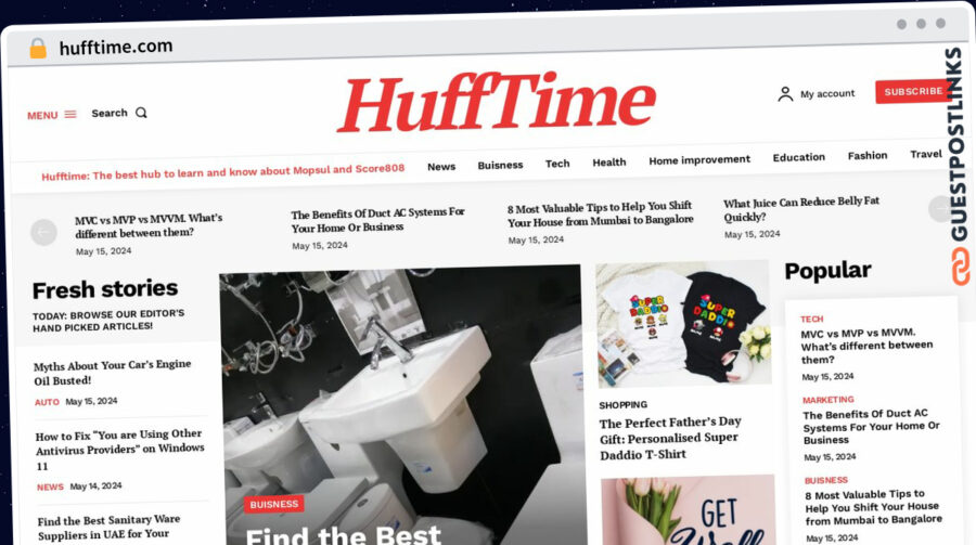 Publish Guest Post on hufftime.com