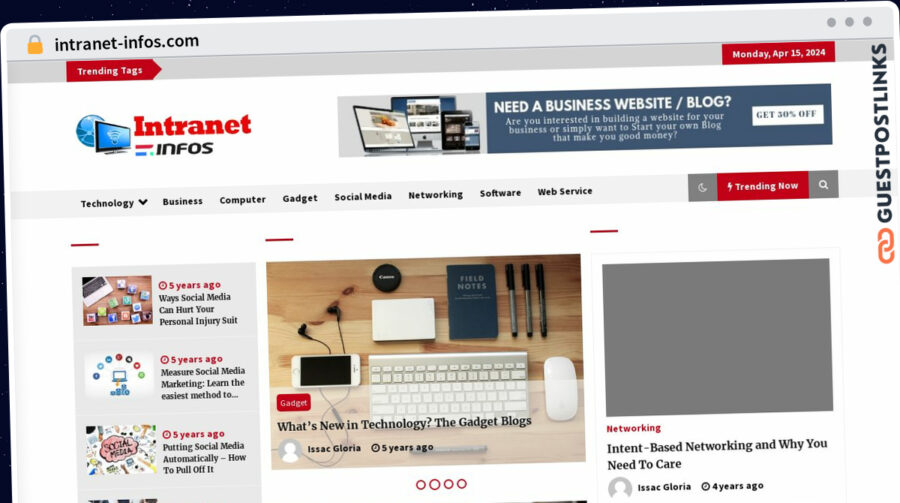 Publish Guest Post on intranet-infos.com