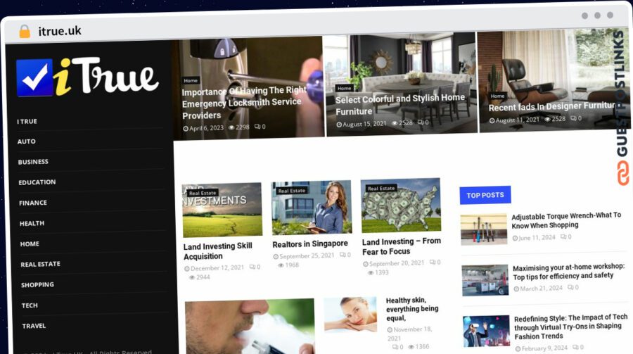Publish Guest Post on itrue.uk