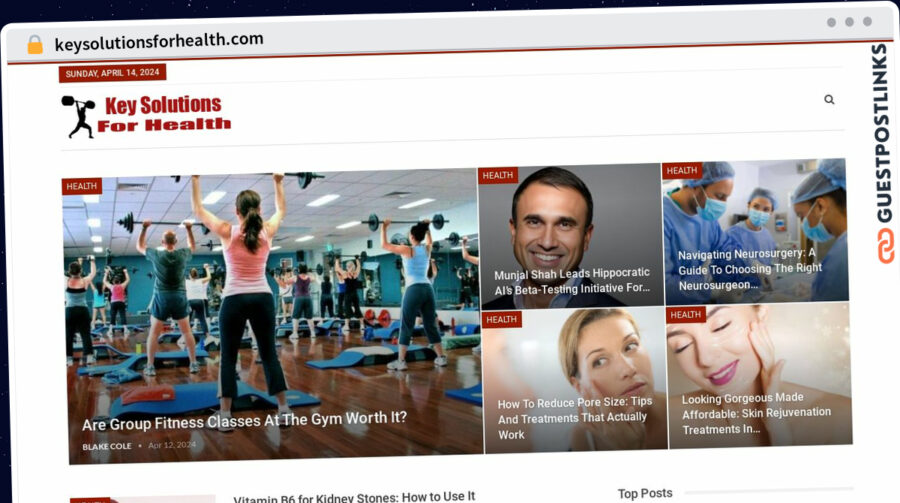 Publish Guest Post on keysolutionsforhealth.com
