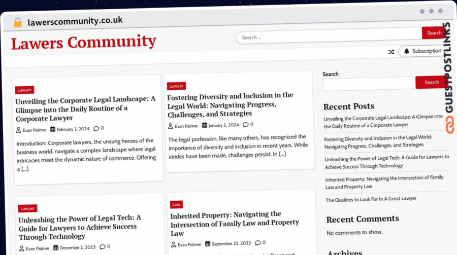 Publish Guest Post on lawerscommunity.co.uk