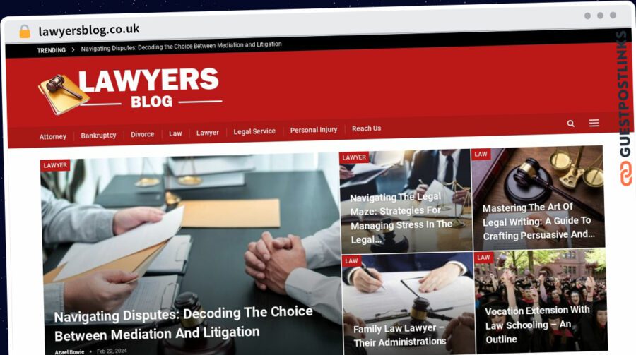 Publish Guest Post on lawyersblog.co.uk