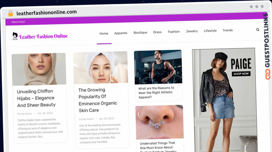 Publish Guest Post on leatherfashiononline.com