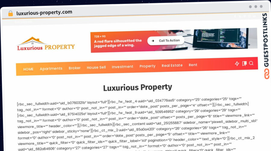 Publish Guest Post on luxurious-property.com