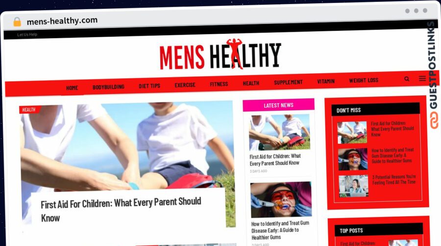 Publish Guest Post on mens-healthy.com