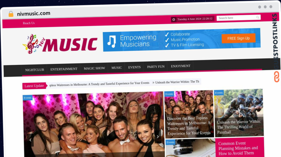 Publish Guest Post on nivmusic.com