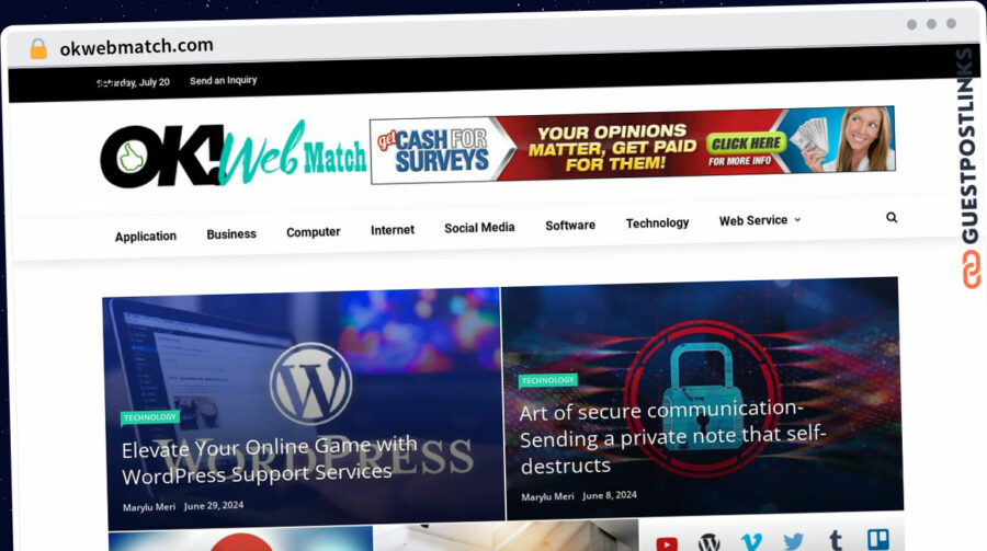 Publish Guest Post on okwebmatch.com