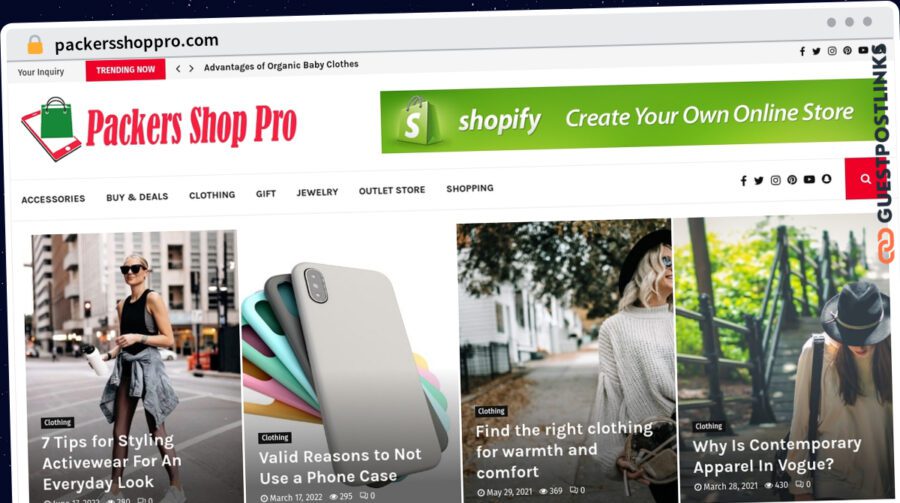 Publish Guest Post on packersshoppro.com
