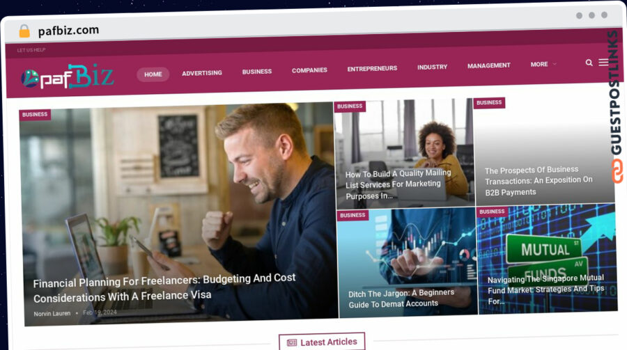 Publish Guest Post on pafbiz.com