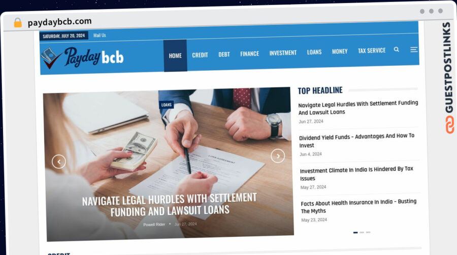 Publish Guest Post on paydaybcb.com
