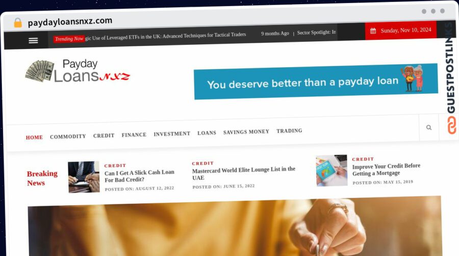 Publish Guest Post on paydayloansnxz.com