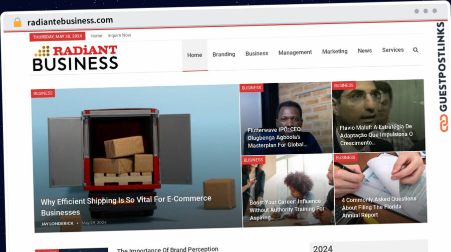 Publish Guest Post on radiantebusiness.com