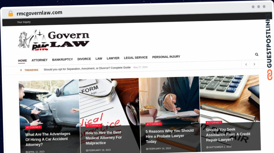 Publish Guest Post on rmcgovernlaw.com