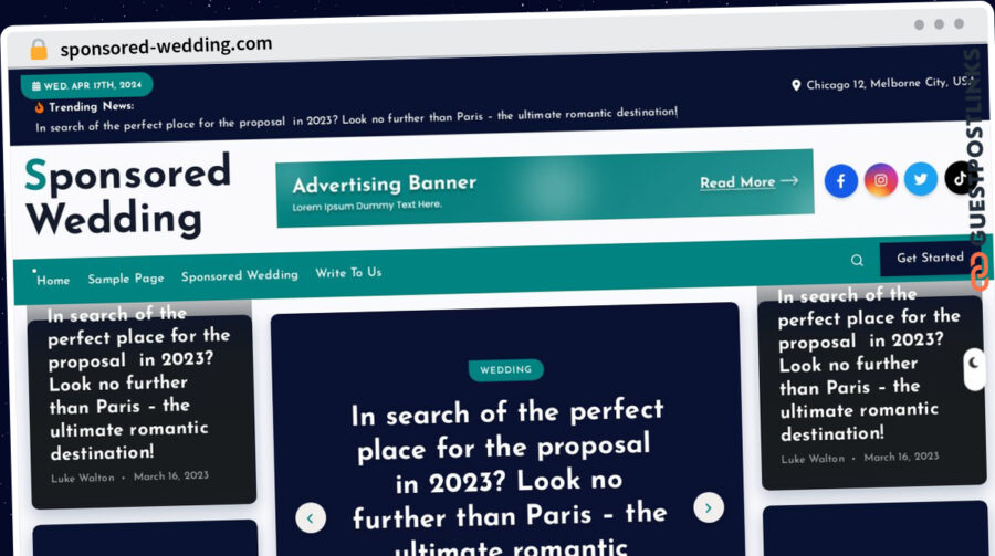 Publish Guest Post on sponsored-wedding.com