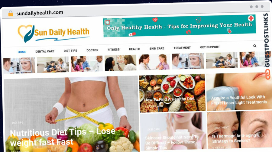 Publish Guest Post on sundailyhealth.com