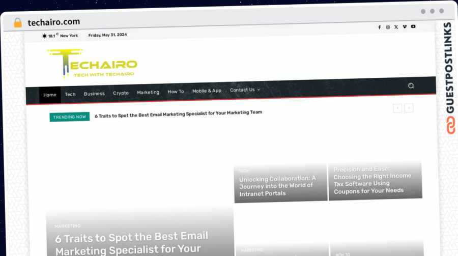 Publish Guest Post on techairo.com