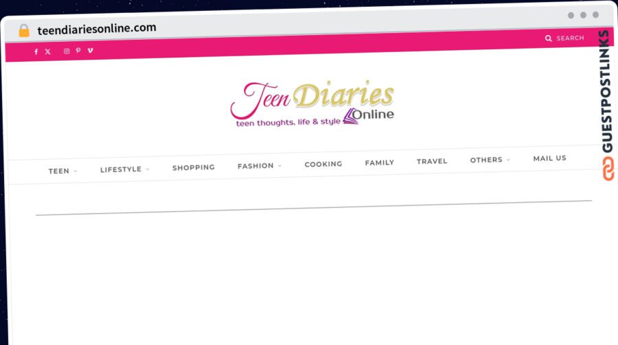 Publish Guest Post on teendiariesonline.com