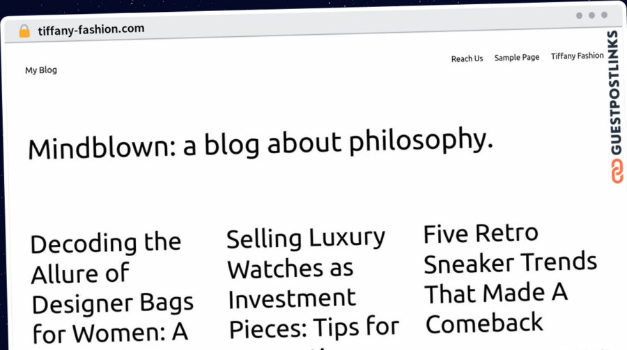 Publish Guest Post on tiffany-fashion.com