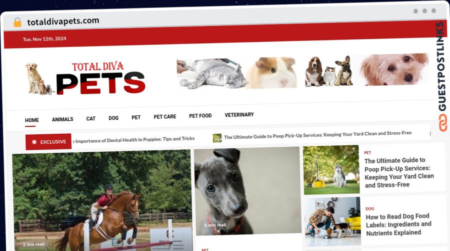 Publish Guest Post on totaldivapets.com