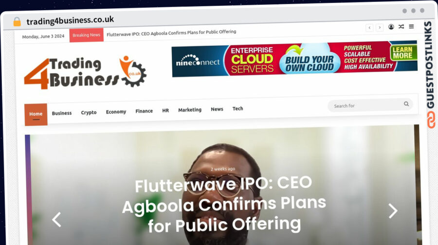 Publish Guest Post on trading4business.co.uk