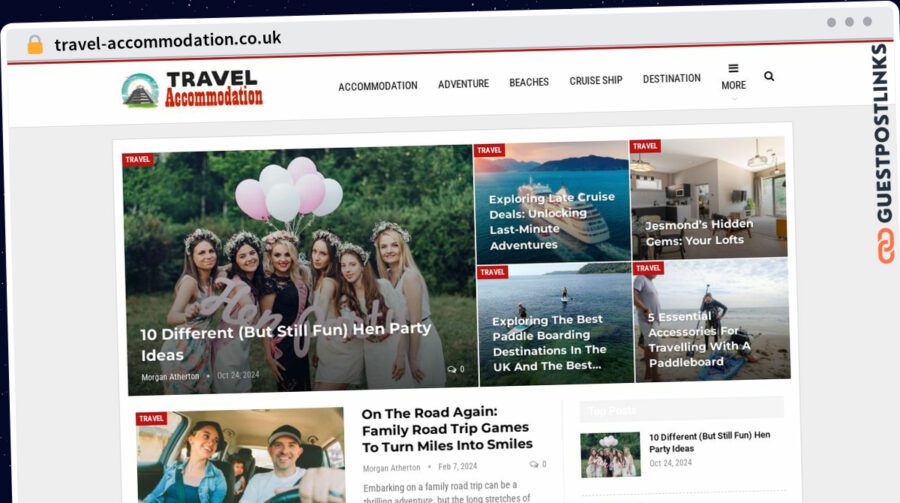 Publish Guest Post on travel-accommodation.co.uk