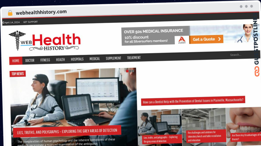 Publish Guest Post on webhealthhistory.com