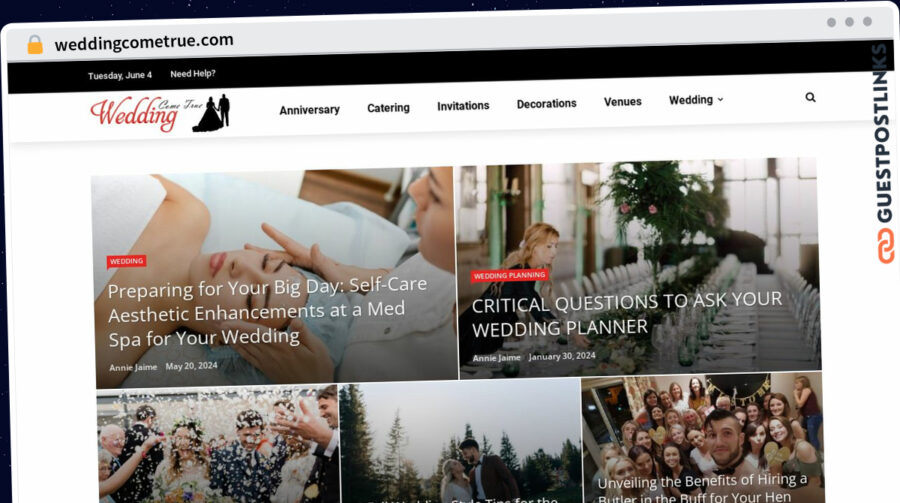 Publish Guest Post on weddingcometrue.com