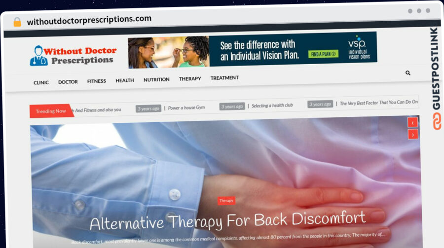 Publish Guest Post on withoutdoctorprescriptions.com