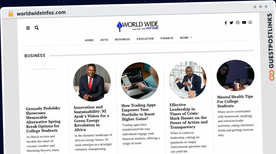 Publish Guest Post on worldwideinfoz.com