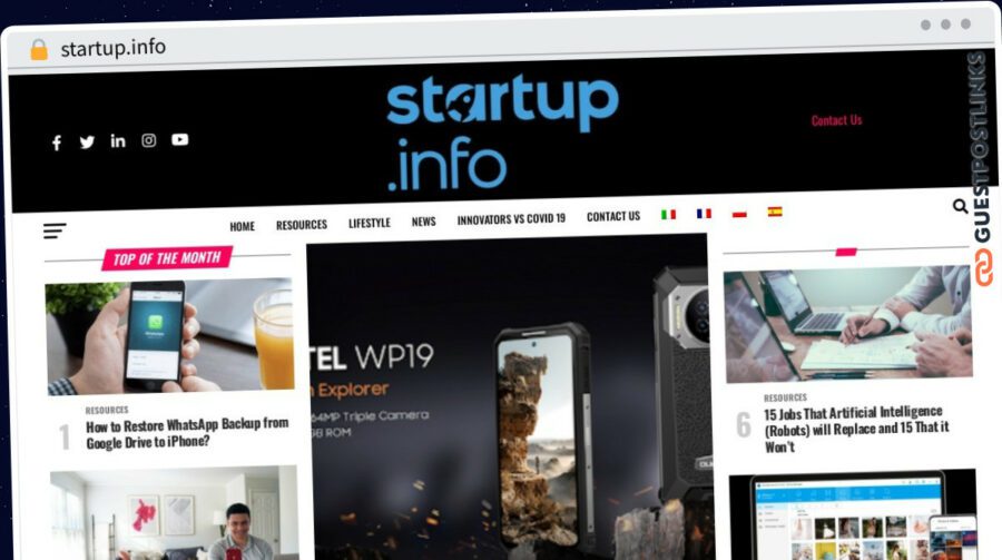 Publish Guest Post on startup.info