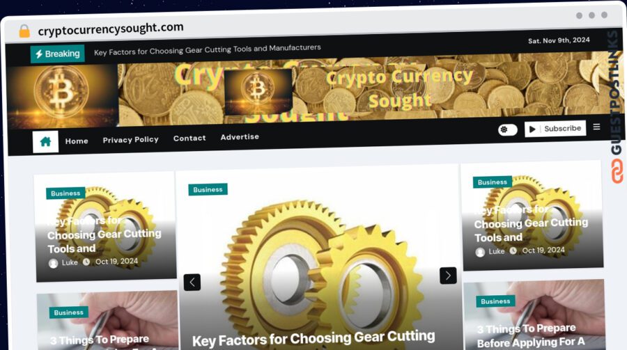 Publish Guest Post on cryptocurrencysought.com