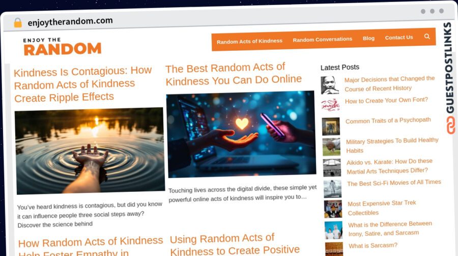 Publish Guest Post on enjoytherandom.com