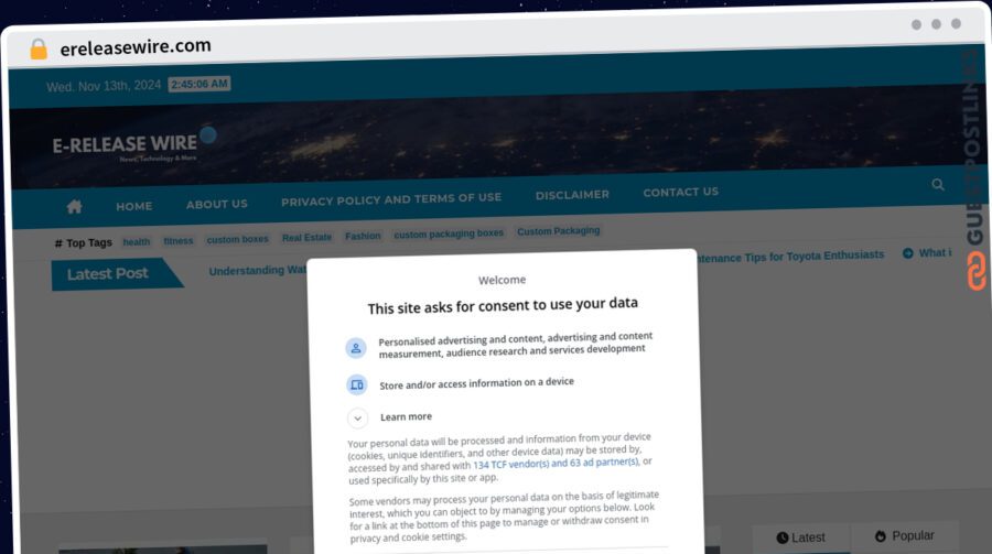 Publish Guest Post on ereleasewire.com