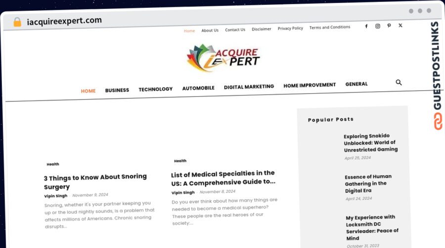 Publish Guest Post on iacquireexpert.com