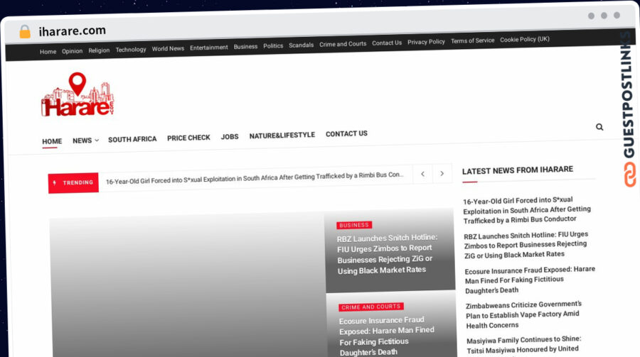 Publish Guest Post on iharare.com