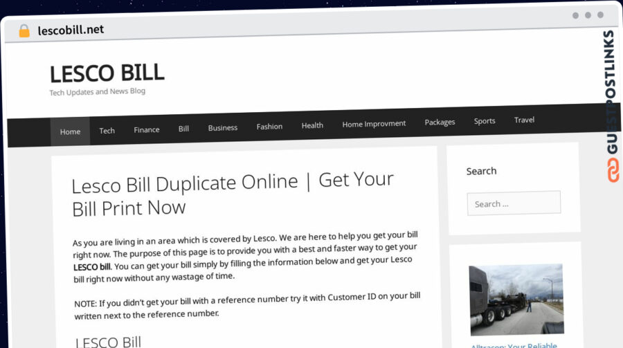 Publish Guest Post on lescobill.net