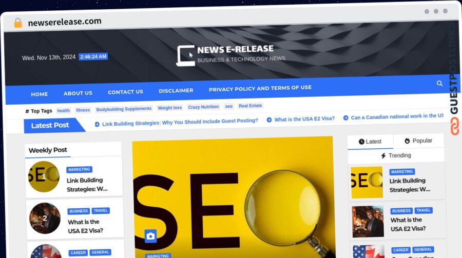 Publish Guest Post on newserelease.com