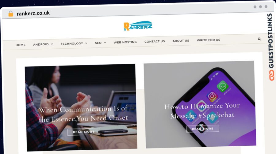 Publish Guest Post on rankerz.co.uk