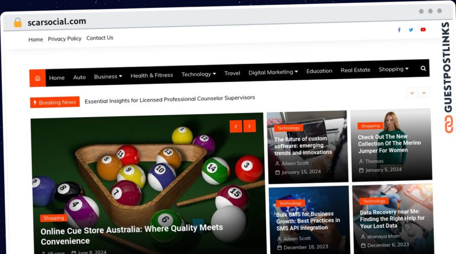 Publish Guest Post on scarsocial.com