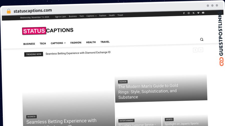 Publish Guest Post on statuscaptions.com