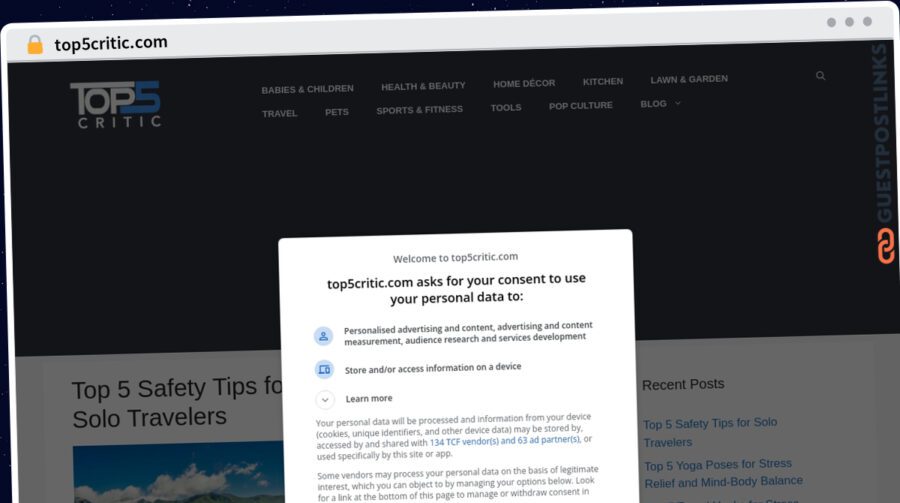 Publish Guest Post on top5critic.com