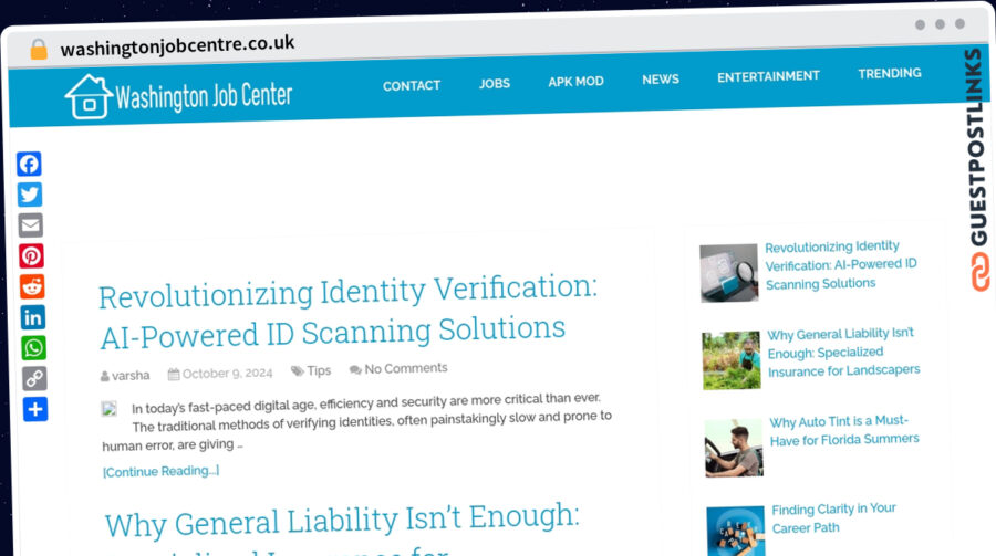 Publish Guest Post on washingtonjobcentre.co.uk