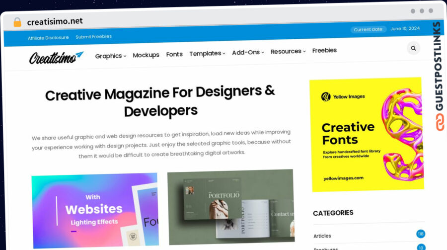 Publish Guest Post on creatisimo.net