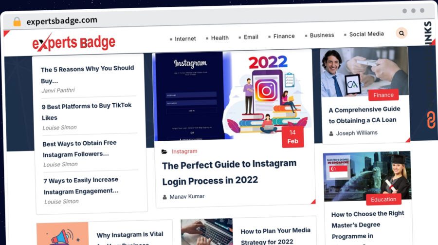 Publish Guest Post on expertsbadge.com
