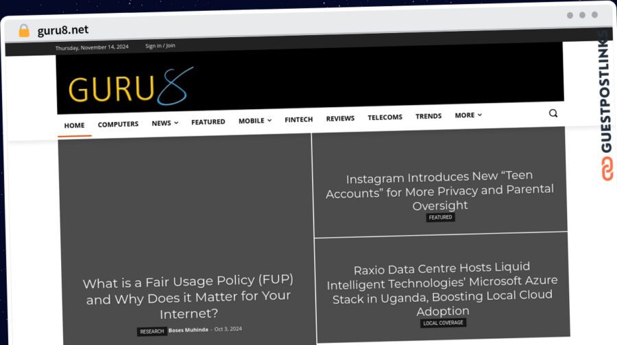 Publish Guest Post on guru8.net