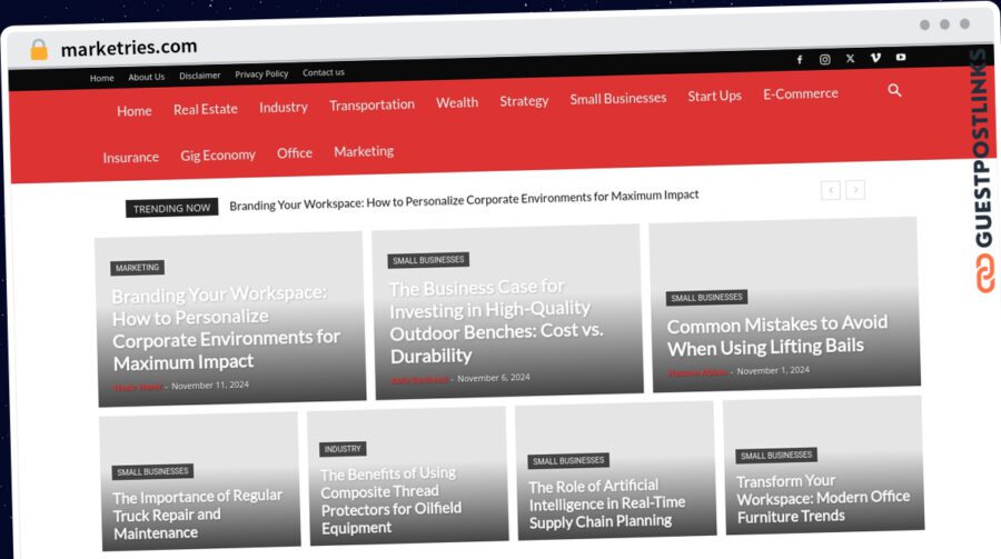 Publish Guest Post on marketries.com