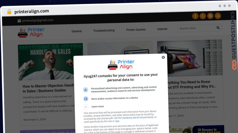 Publish Guest Post on printeralign.com