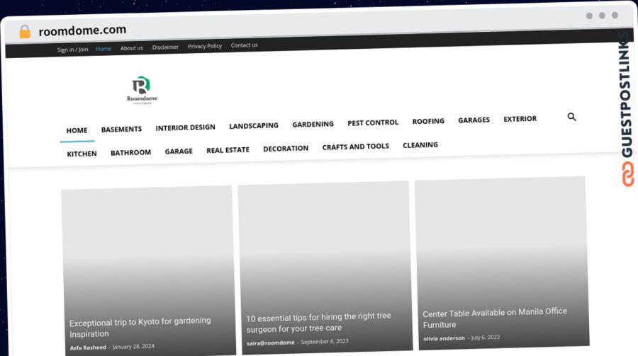 Publish Guest Post on roomdome.com