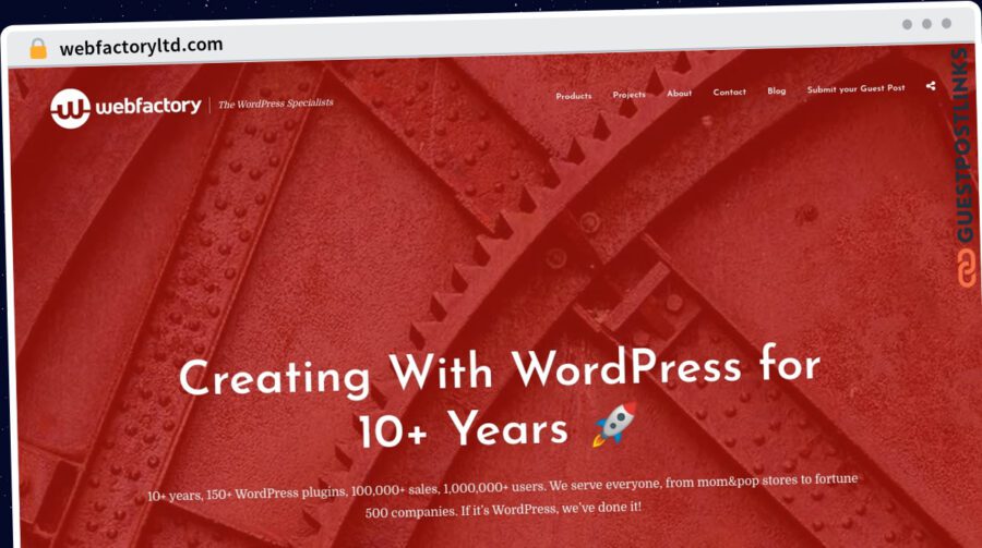 Publish Guest Post on webfactoryltd.com